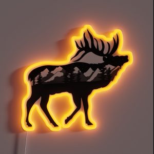 Elk Underneath The Stars RGB Neon Sign Elk Underneath The Stars RGB Neon Sign
