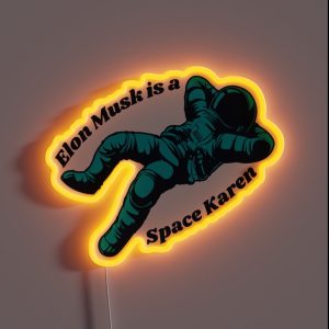 Elon Musk Is A Space Karen RGB Neon Sign