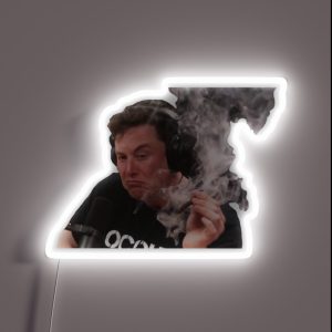 Elon Musk Smoking Meme RGB Neon Sign