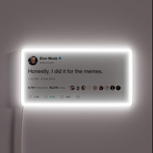 Elon Musk Twitter Memes RGB Neon Sign