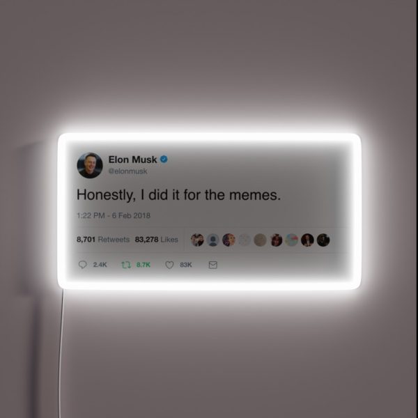 Elon Musk Twitter Memes RGB Neon Sign