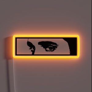 Elvis Gaze Black Framework RGB Neon Sign