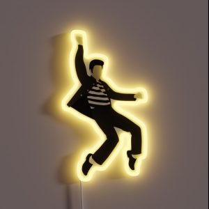 Elvis Jailhouse Rock Pose RGB Neon Sign