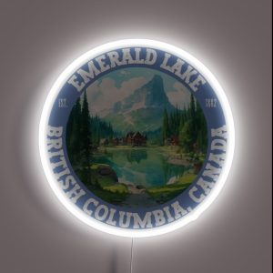 Emerald Lake Canada Retro Vintage Amazing Outdoors Adventure Travel Lover Gift Souvenir RGB Neon Sign