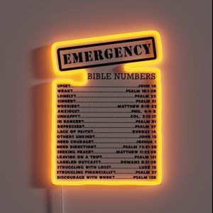 Emergency Bible Numbers RGB Neon Sign