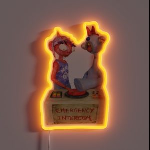Emergency Intercom Icon RGB Neon Sign