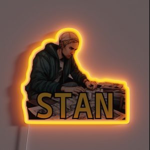 Eminem Stan Illustration RGB Neon Sign