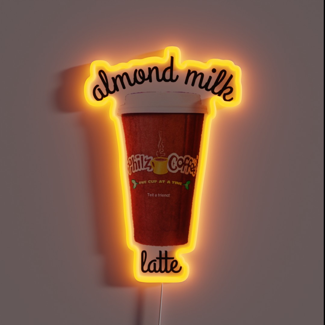 Emma Chamberlain Almond Milk Latte RGB Neon Sign Emma Chamberlain Almond Milk Latte RGB Neon Sign