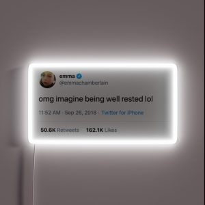 Emma Chamberlain Tweet RGB Neon Sign