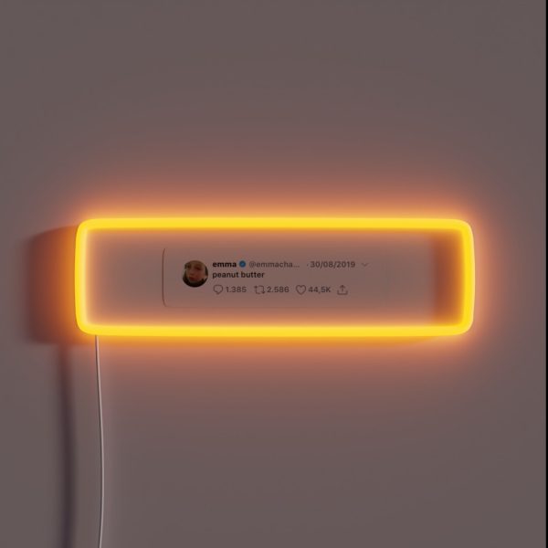 Emma Chamberlain Tweet RGB Neon Sign