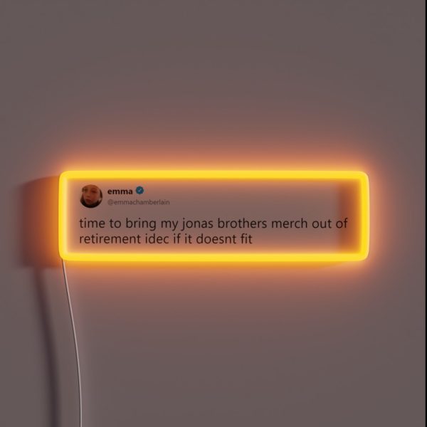 Emma Chamberlain Tweet RGB Neon Sign