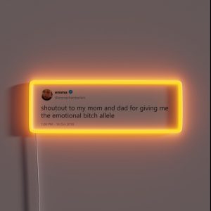Emma Chamberlain Tweet RGB Neon Sign