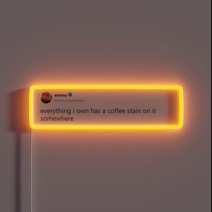 Emma Chamberlain Tweet RGB Neon Sign