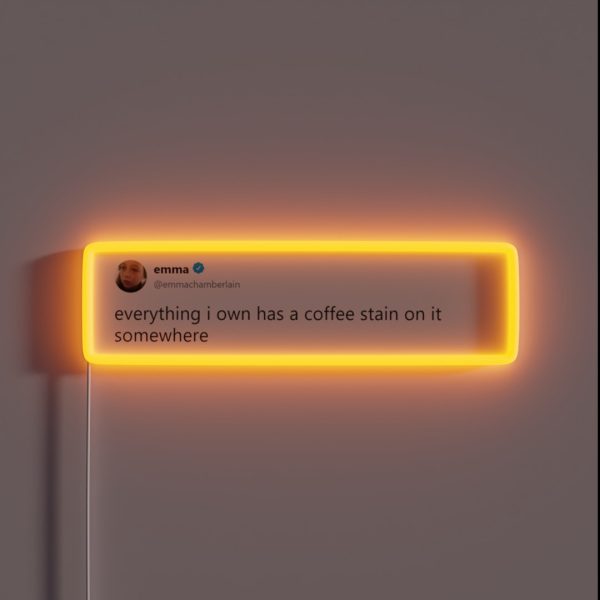 Emma Chamberlain Tweet RGB Neon Sign