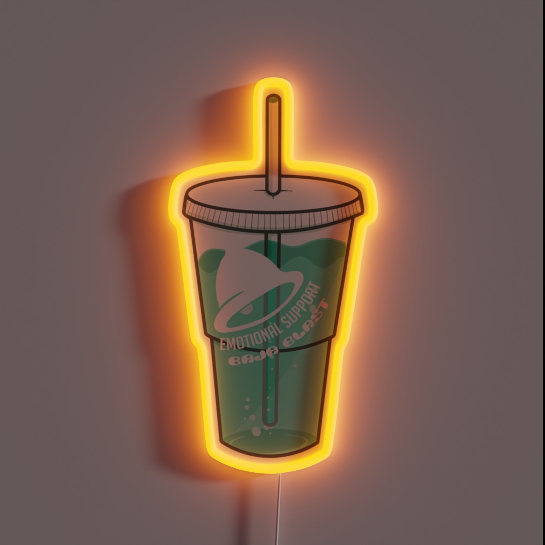 Emotional Support Baja Blast RGB Neon Sign Emotional Support Baja Blast RGB Neon Sign