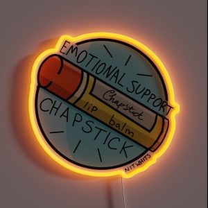 Emotional Support Chapstick RGB Neon Sign Emotional Support Chapstick RGB Neon Sign