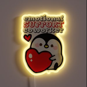 Emotional Support Coworker RGB Neon Sign Emotional Support Coworker RGB Neon Sign