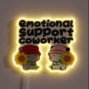 Emotional Support Coworker RGB Neon Sign Emotional Support Coworker RGB Neon Sign