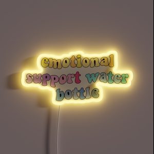 Emotional Support Water Bottle RGB Neon Sign Emotional Support Water Bottle RGB Neon Sign