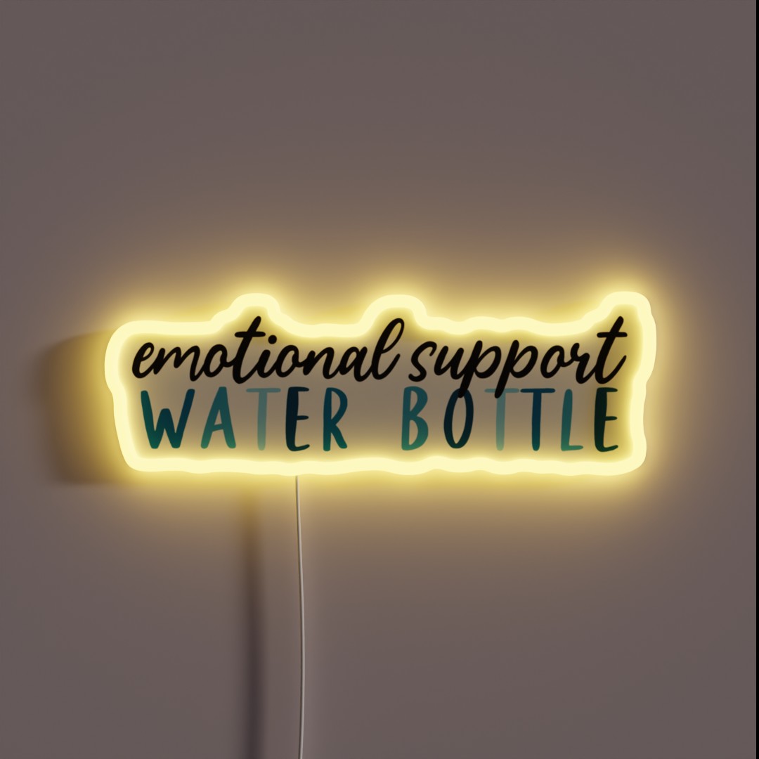 Emotional Support Water Bottle RGB Neon Sign Emotional Support Water Bottle RGB Neon Sign