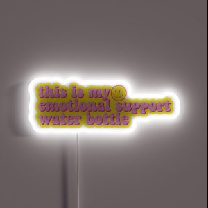 Emotional Support Water Bottle Smiley RGB Neon Sign Emotional Support Water Bottle Smiley RGB Neon Sign