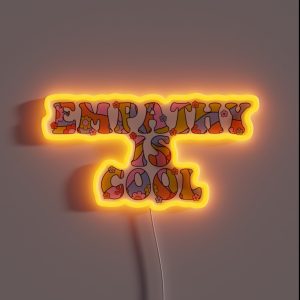 Empathy Is Cool The Peach Fuzz RGB Neon Sign