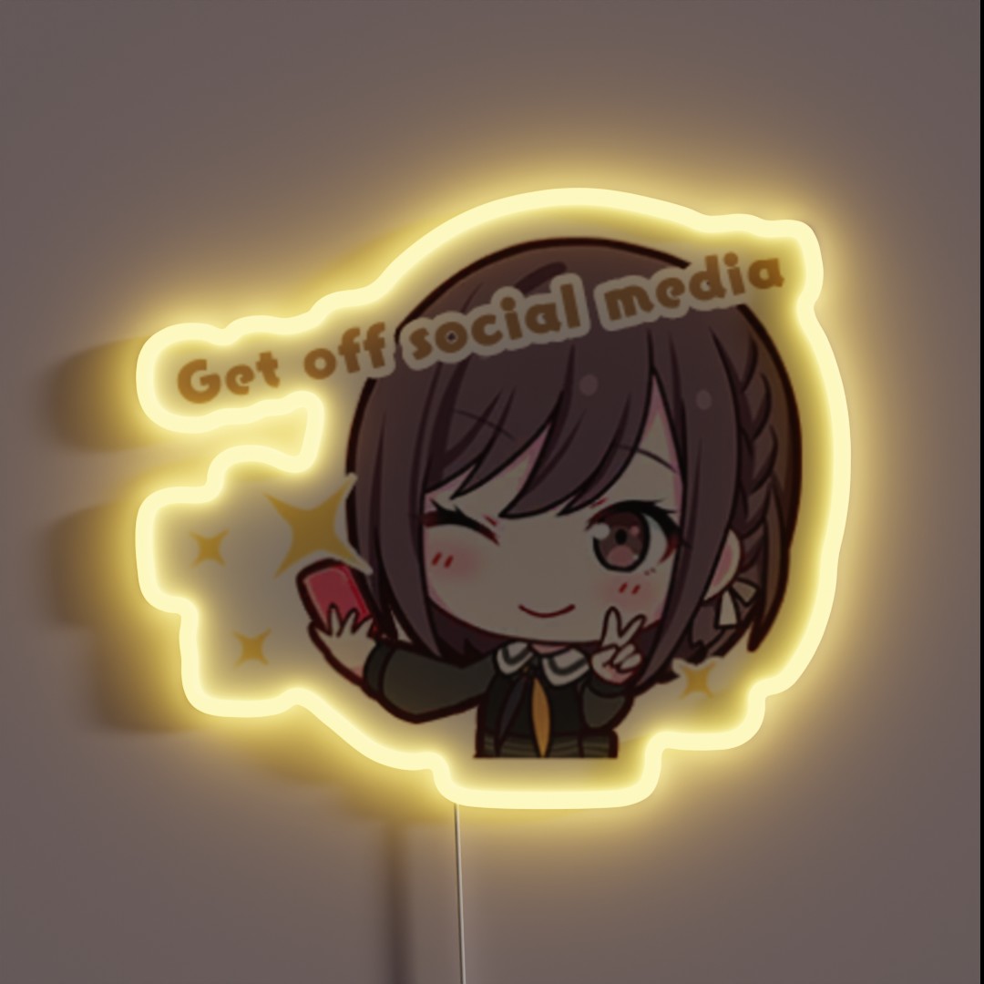 Ena Shinonome Social Media RGB Neon Sign Ena Shinonome Social Media RGB Neon Sign