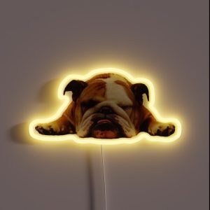 English Bulldog Lazy Beast RGB Neon Sign