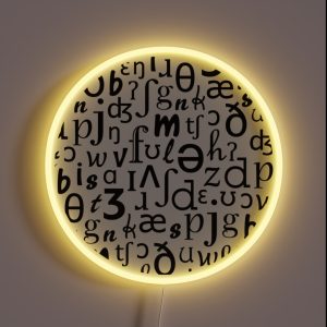 English Phonetic Sounds Linguistics White RGB Neon Sign