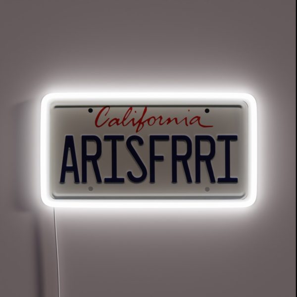 Entourage Ari Gold S Ferrari License Plate RGB Neon Sign