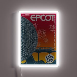 Epcot Center Retro Rainbow RGB Neon Sign