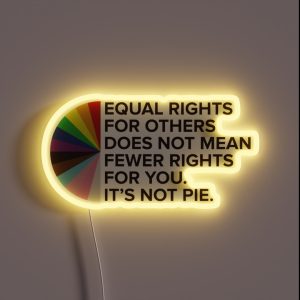 Equal Rights LGBTQIA Pride Awareness Inclusivity Ally RGB Neon Sign Equal Rights LGBTQIA Pride Awareness Inclusivity Ally RGB Neon Sign