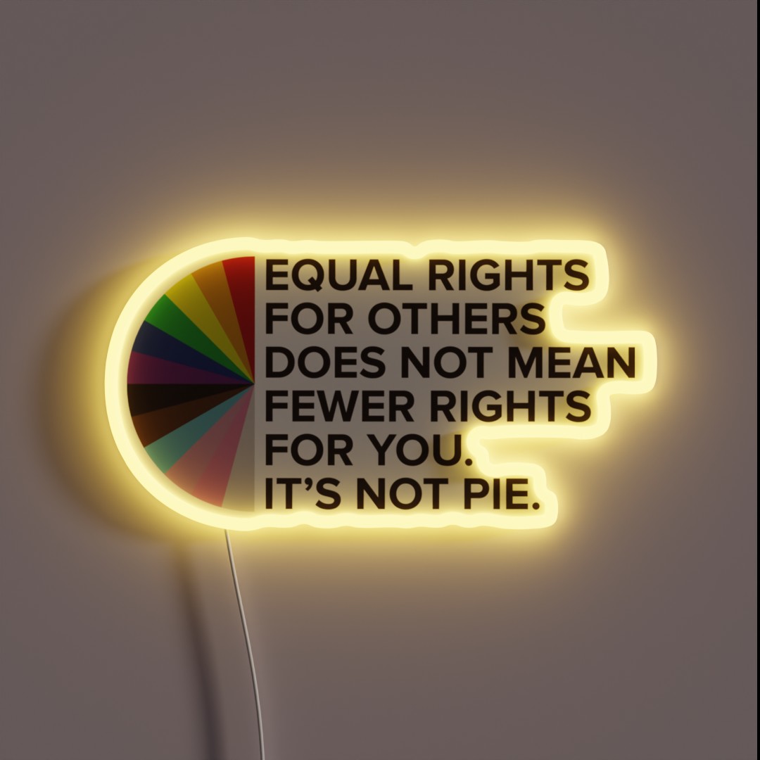 Equal Rights LGBTQIA Pride Awareness RGB Neon Sign Equal Rights LGBTQIA Pride Awareness RGB Neon Sign