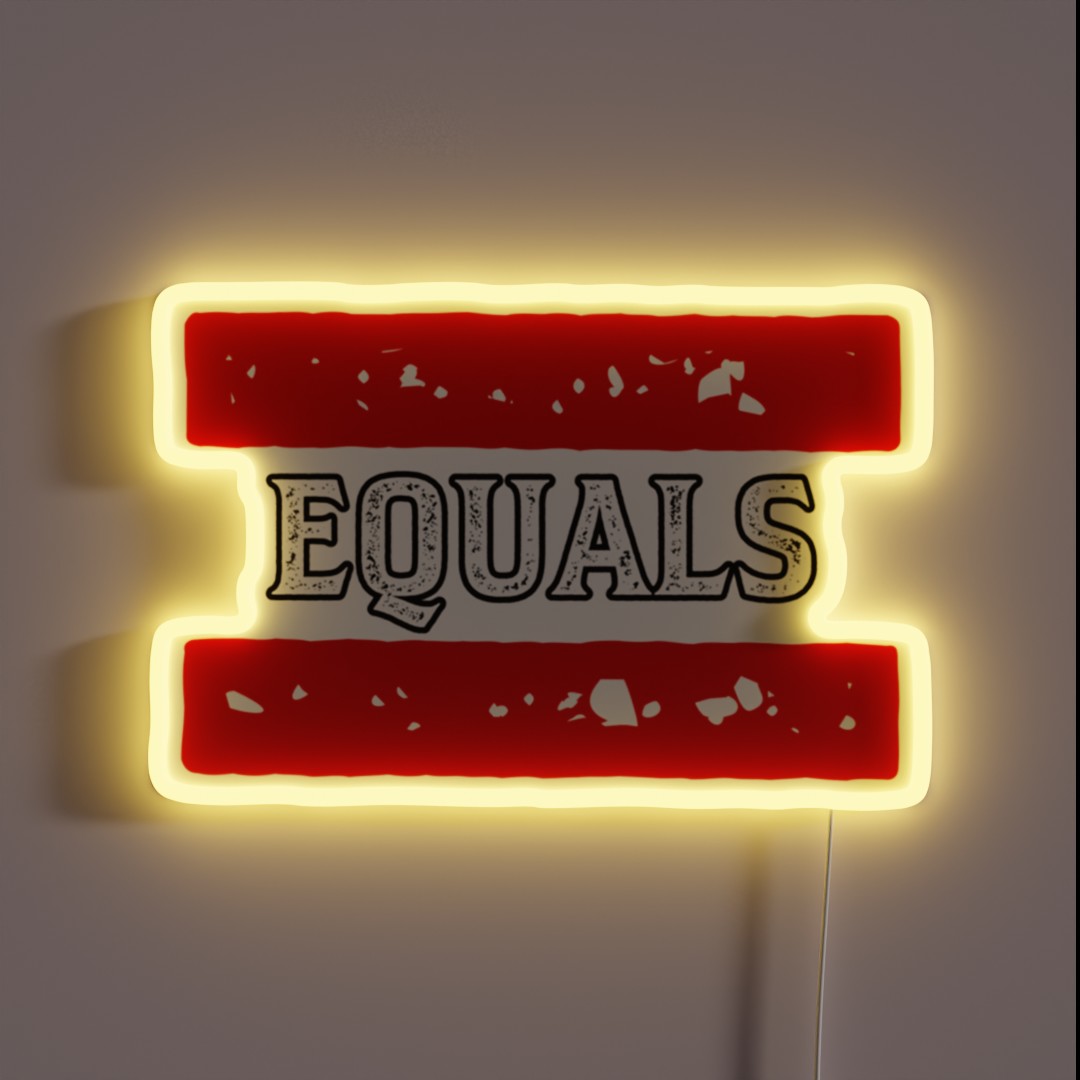 Equals RGB Neon Sign Equals RGB Neon Sign