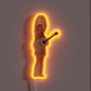 Eras Tour Fearless Gold Fringe RGB Neon Sign