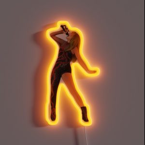 Eras Tour Sparkle Red Snake Bodysuit Hand Drawn RGB Neon Sign