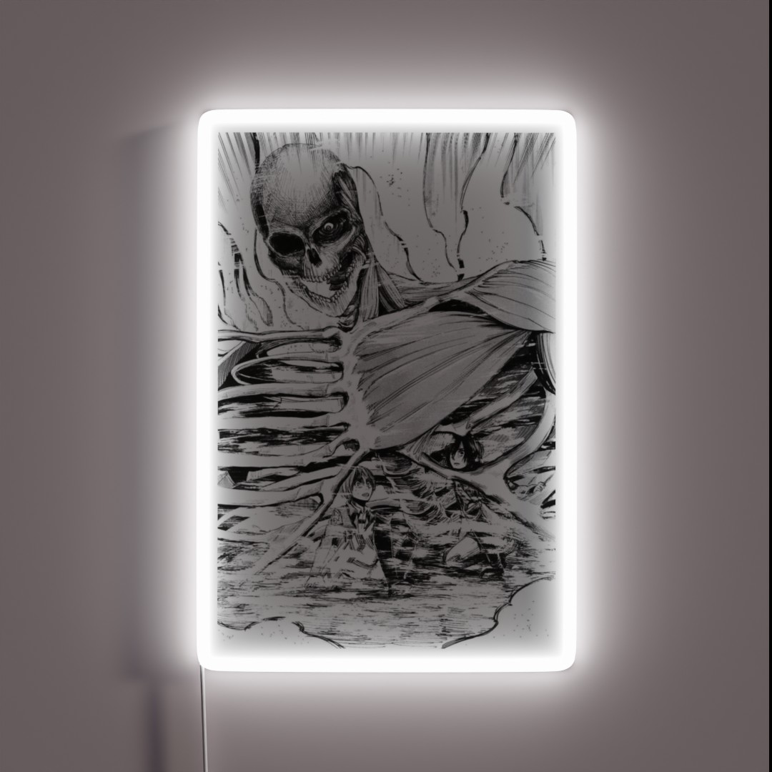 Eren Protecting Mikasa RGB Neon Sign Eren Protecting Mikasa RGB Neon Sign