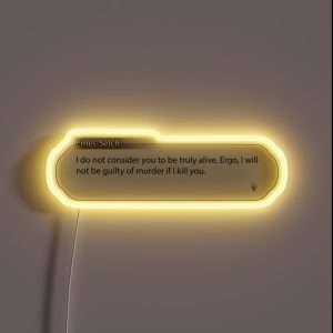 Ergo I Will Not Be Guilty Of Murder Emet Selch RGB Neon Sign