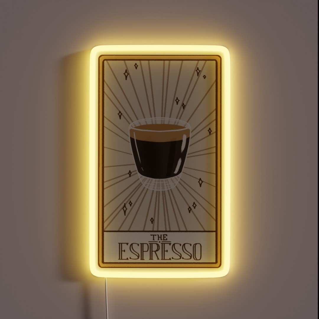 Espresso Coffee Tarot RGB Neon Sign Espresso Coffee Tarot RGB Neon Sign