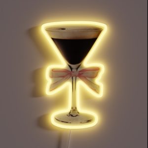 Espresso Martini With Pink Bow RGB Neon Sign