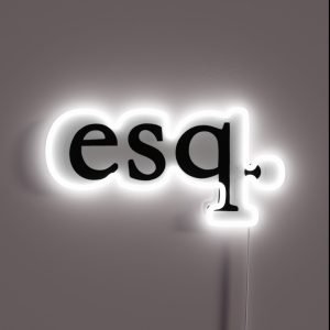 Esq Blk RGB Neon Sign