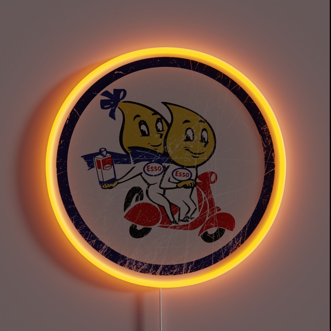Esso Scooter RGB Neon Sign Esso Scooter RGB Neon Sign