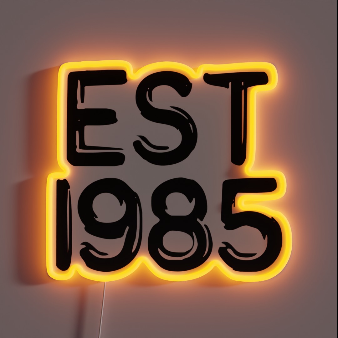EST 1985 RGB Neon Sign EST 1985 RGB Neon Sign