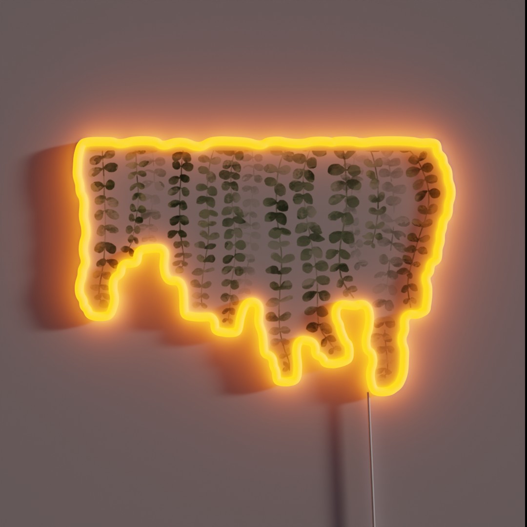 Eucalyptus Watercolor Pink RGB Neon Sign Eucalyptus Watercolor Pink RGB Neon Sign