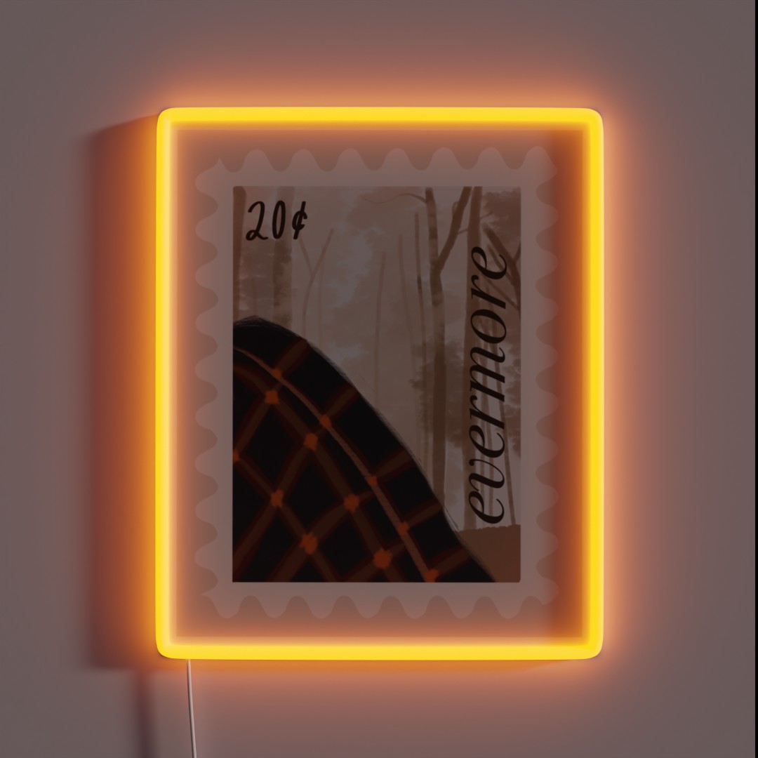 Evermore Postage Stamp RGB Neon Sign Evermore Postage Stamp RGB Neon Sign