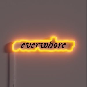 Everwhore Evermore Inspired Wall Art Home Decor HECKINFAROUT RGB Neon Sign