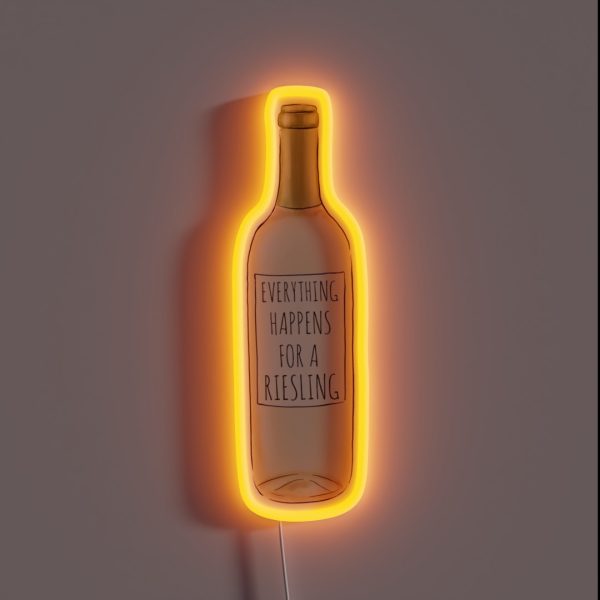 Everything Happens For A Riesling RGB Neon Sign