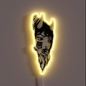 Evil Girl Japanese Cyberpunk Black And White RGB Neon Sign Evil Girl Japanese Cyberpunk Black And White RGB Neon Sign