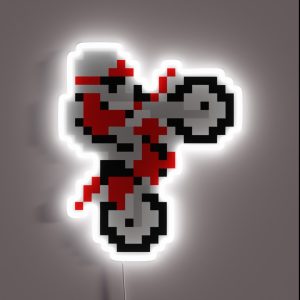Excitebike Sprite RGB Neon Sign Excitebike Sprite RGB Neon Sign
