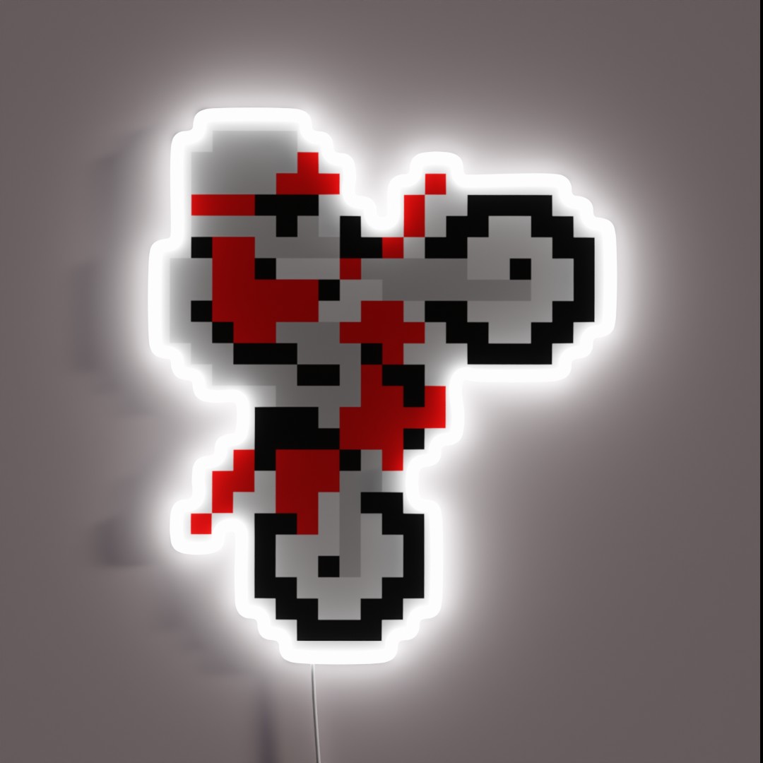 Excitebike Sprite RGB Neon Sign Excitebike Sprite RGB Neon Sign